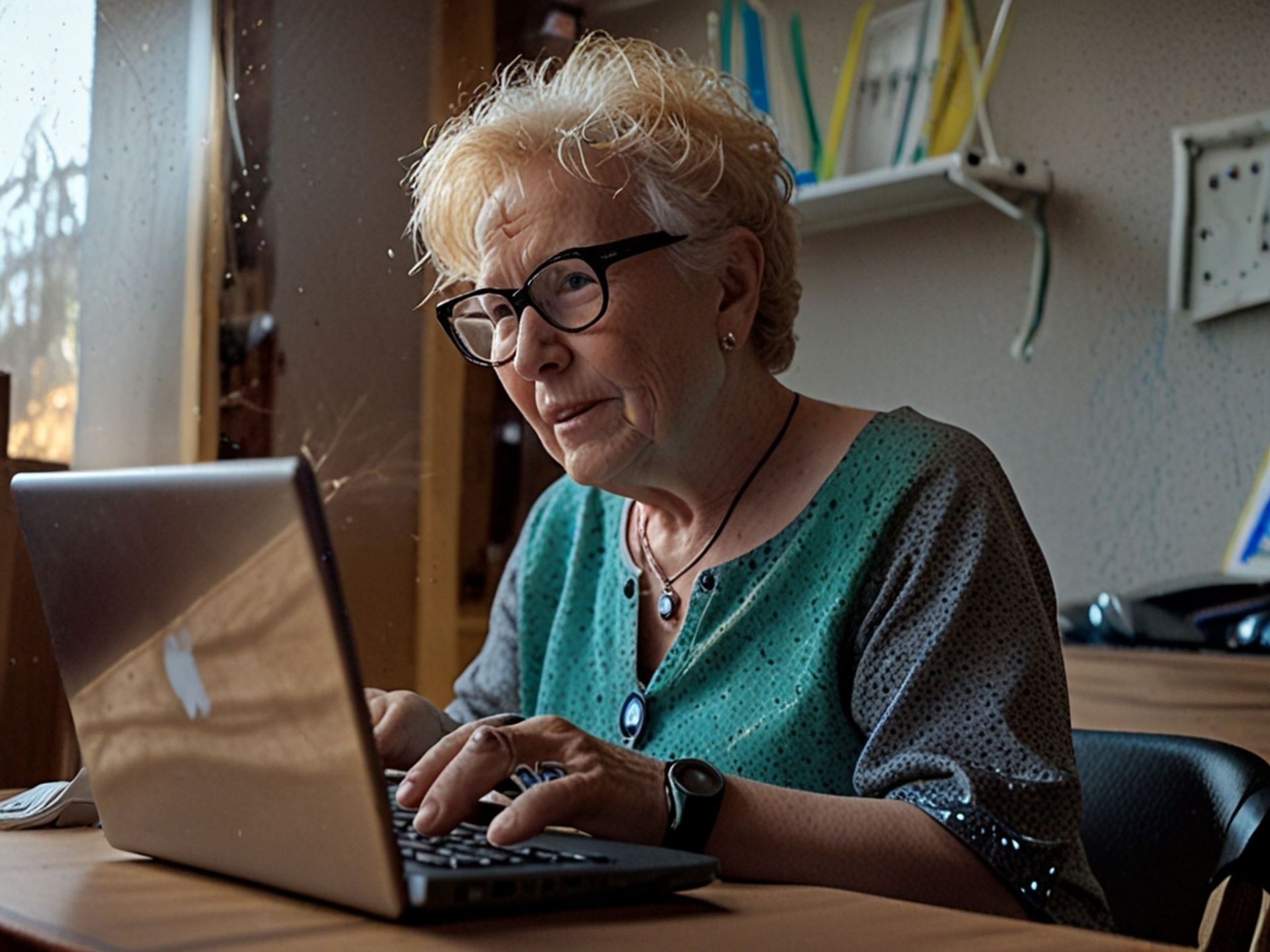 Senior woman using her laptop with confidence at home